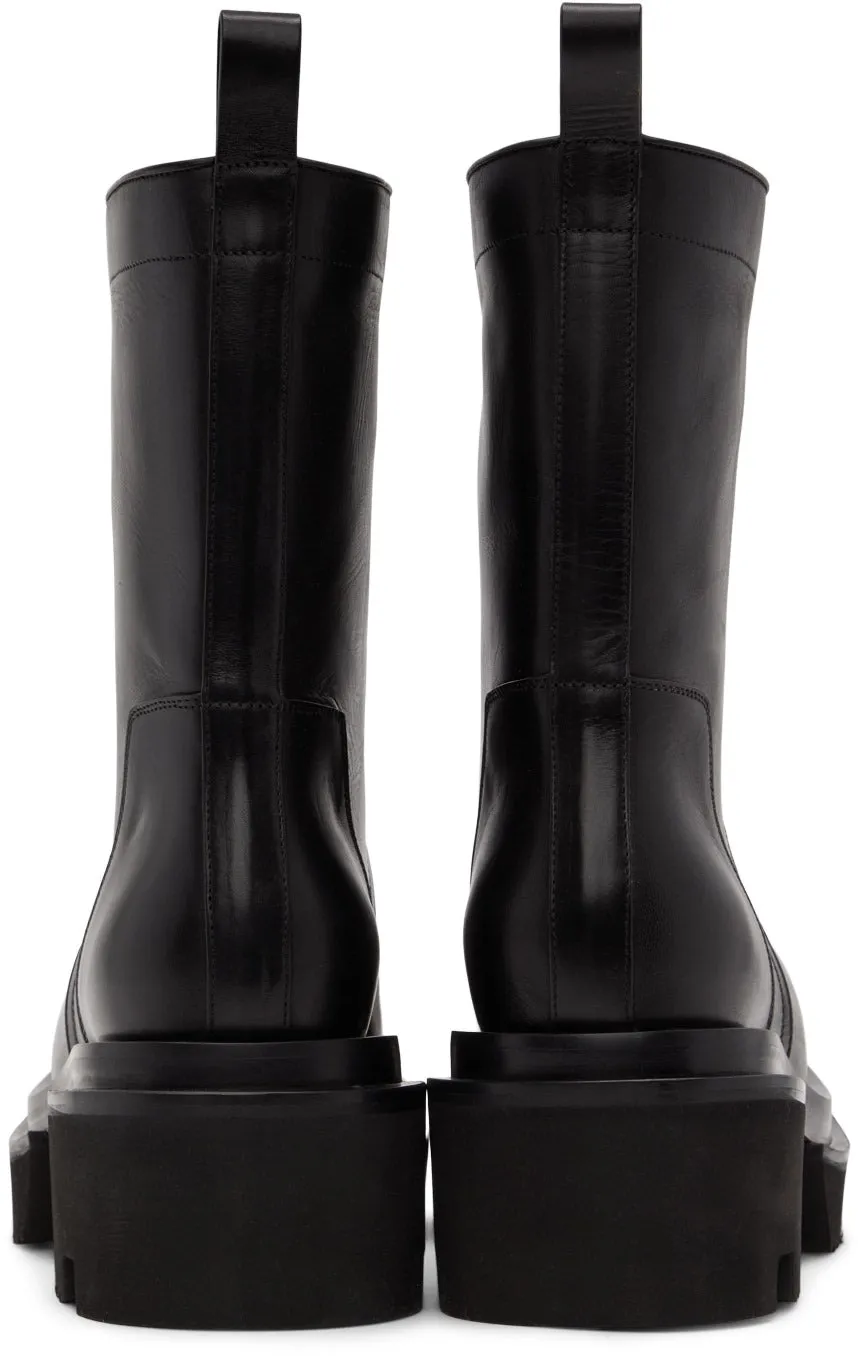 RICK OWENS Black Bogun Boots