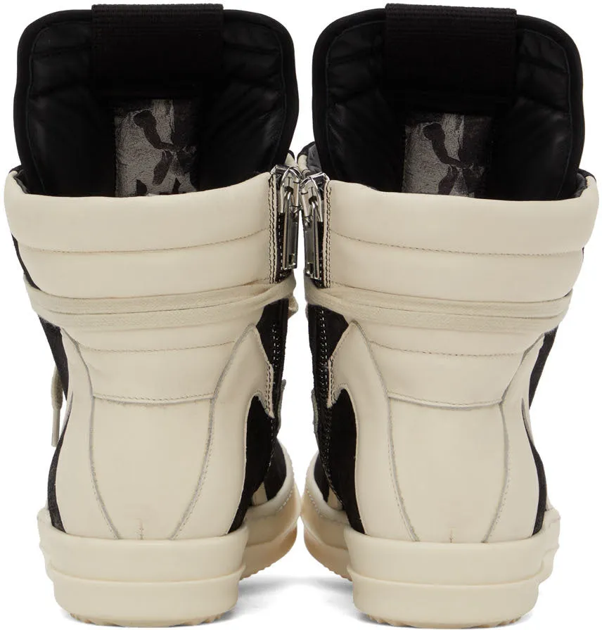 RICK OWENS Black Geobasket Sneakers