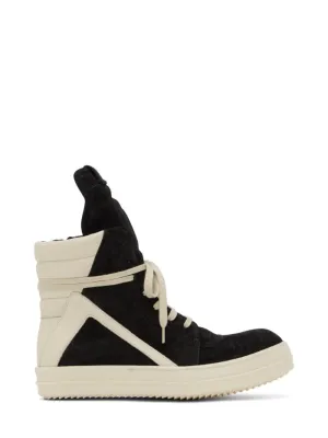 RICK OWENS Black Geobasket Sneakers