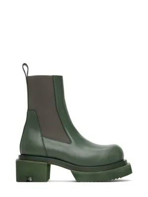 RICK OWENS Green Beatle Bogun Boots
