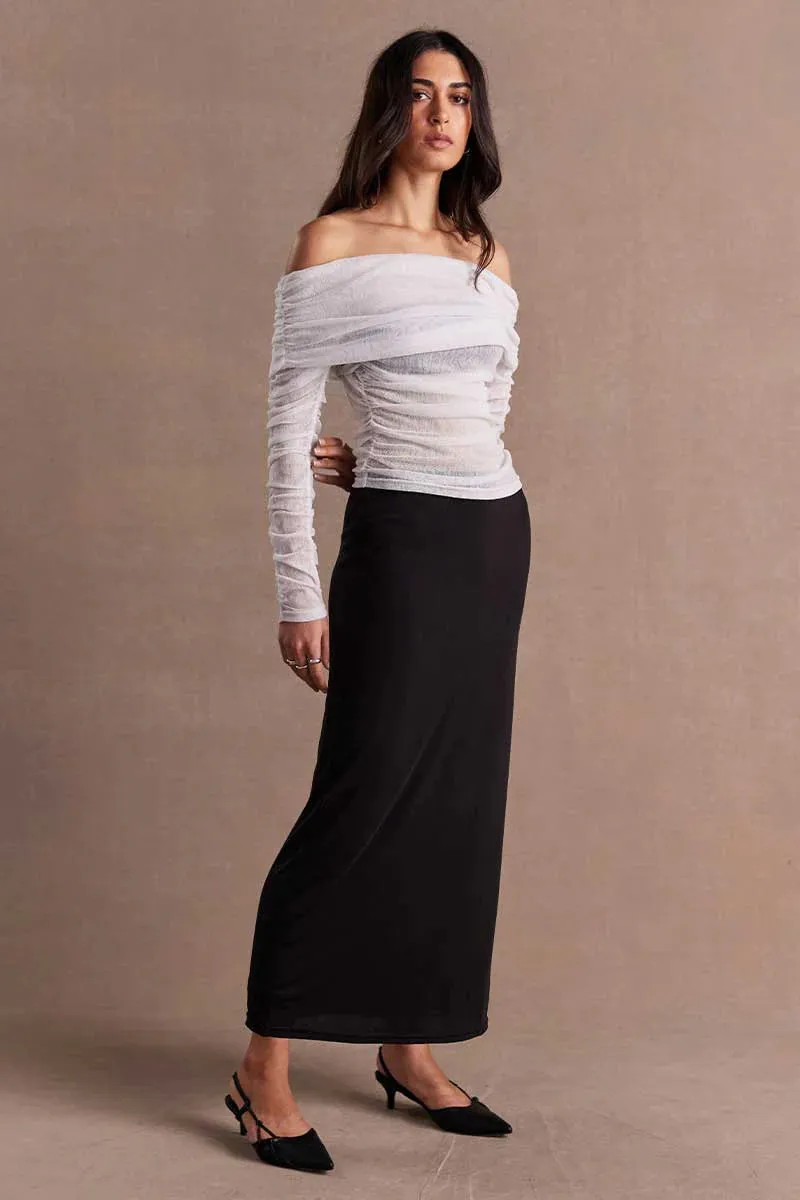 RISE MESH LONG SLEEVE DRESS