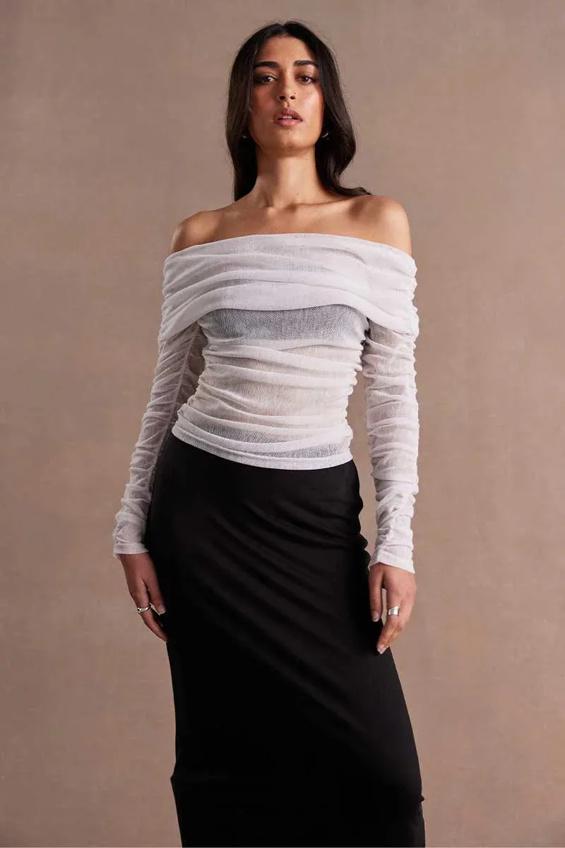 RISE MESH LONG SLEEVE DRESS