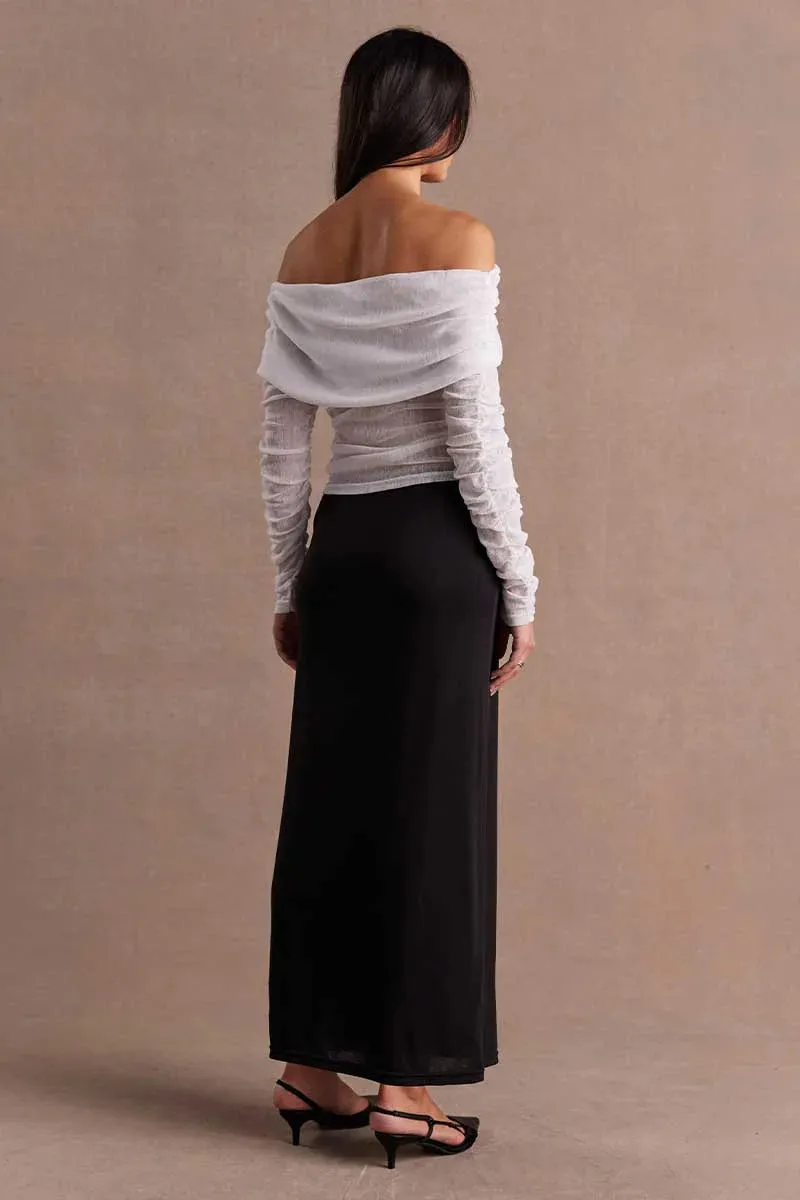 RISE MESH LONG SLEEVE DRESS