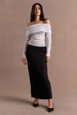 RISE MESH LONG SLEEVE DRESS