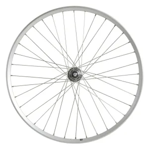 roue ville 28 pouces avant double parois disc six tous argent