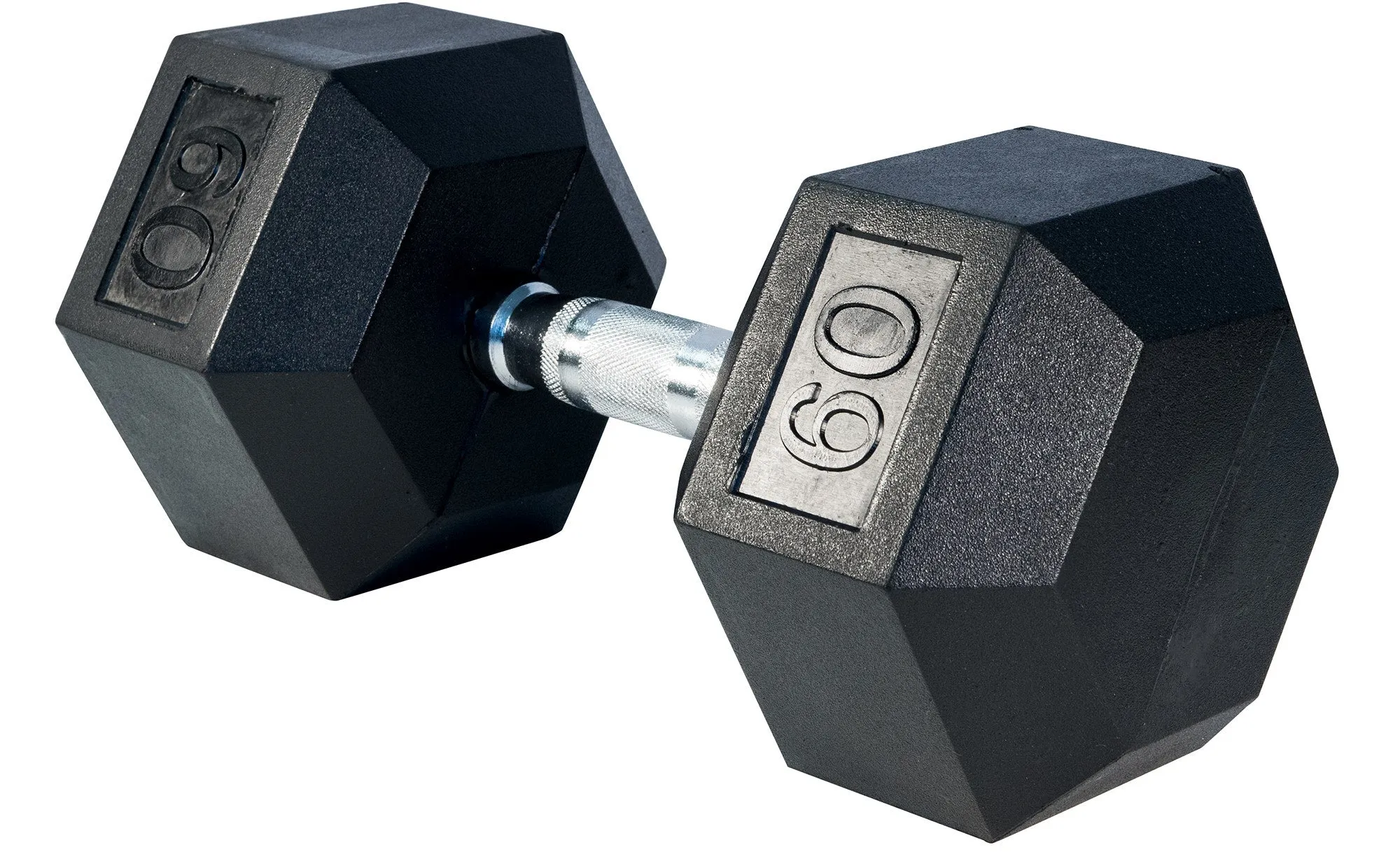 Rubber Hex Dumbbell- 60lbs