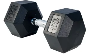 Rubber Hex Dumbbell- 60lbs