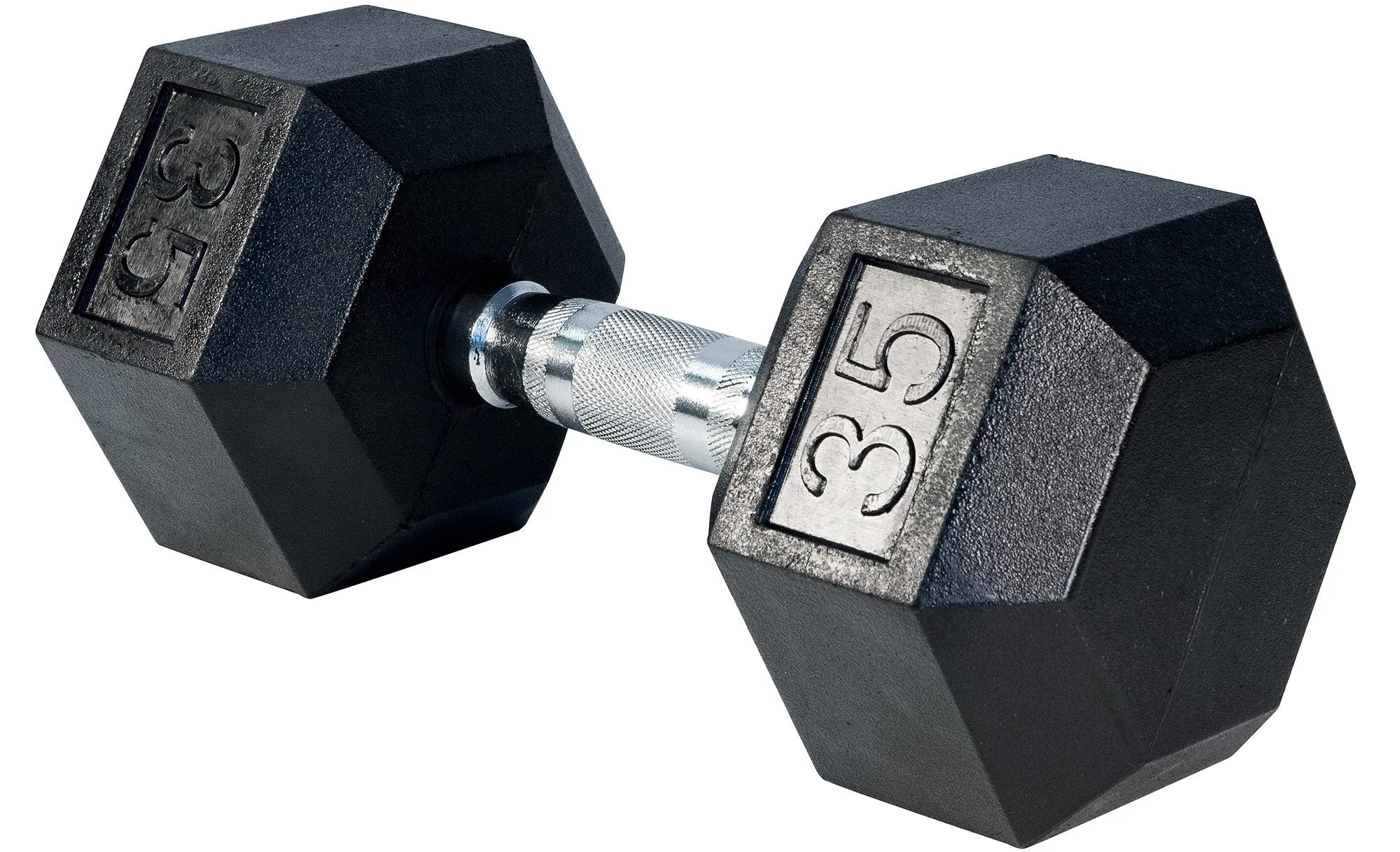 Rubber Hex Dumbell- 35lbs