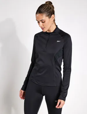 Running 1/4 Zip - Night Black