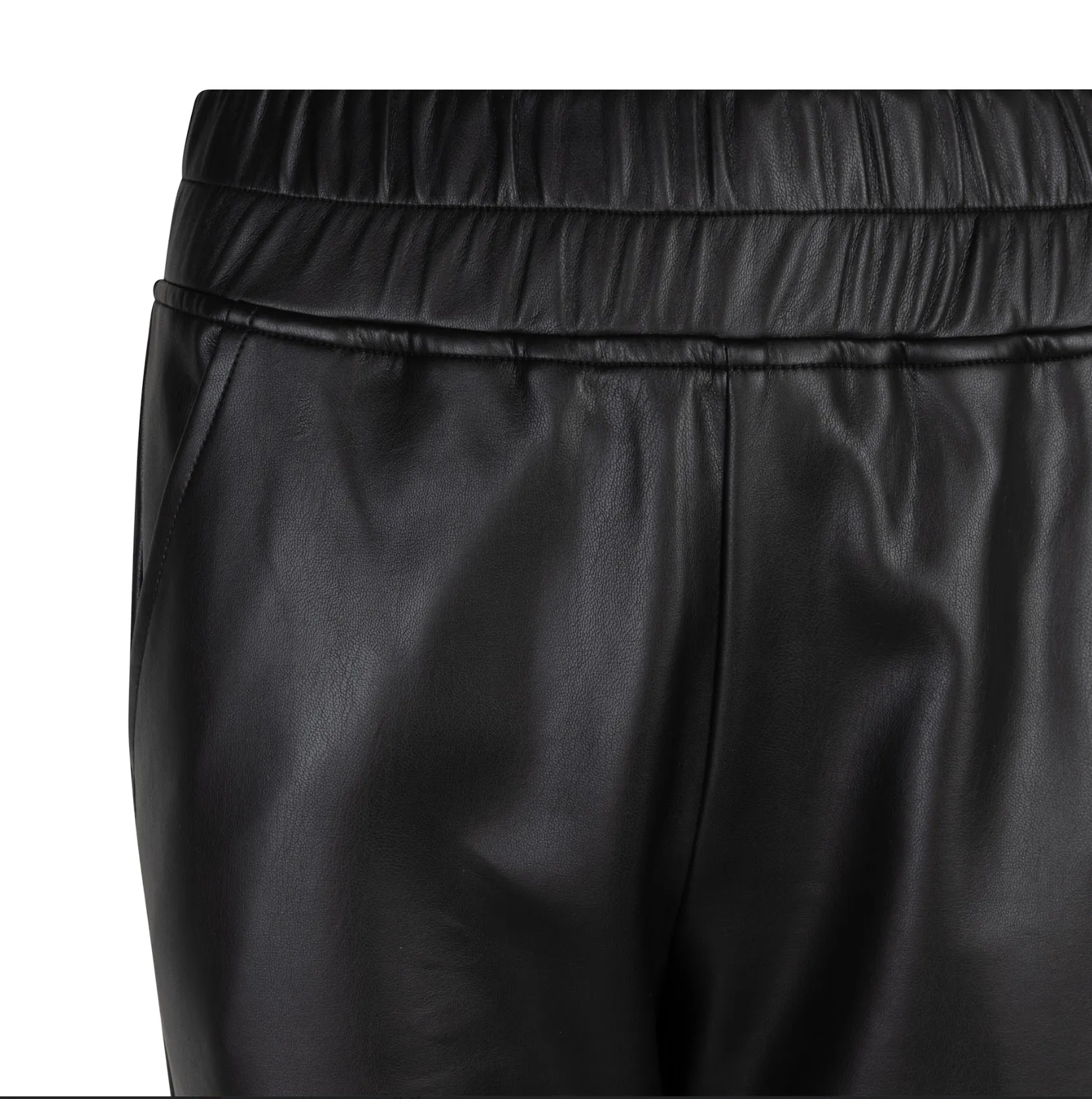 SALE Trousers Tregging Vegan Leather-Black