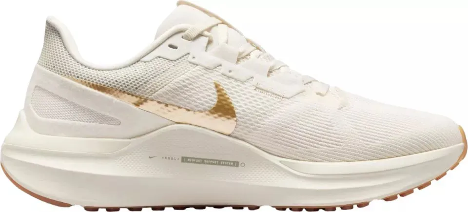 SCARPE NIKE AIR ZOOM STRUCTURE 25 DONNA RUNNING PALESTRA BIANCA ORO