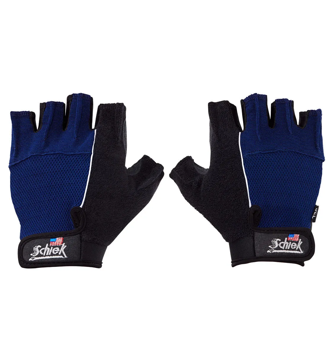 Schiek "Gel" Cross Training & Fitness Gloves - Royal Blue/Black