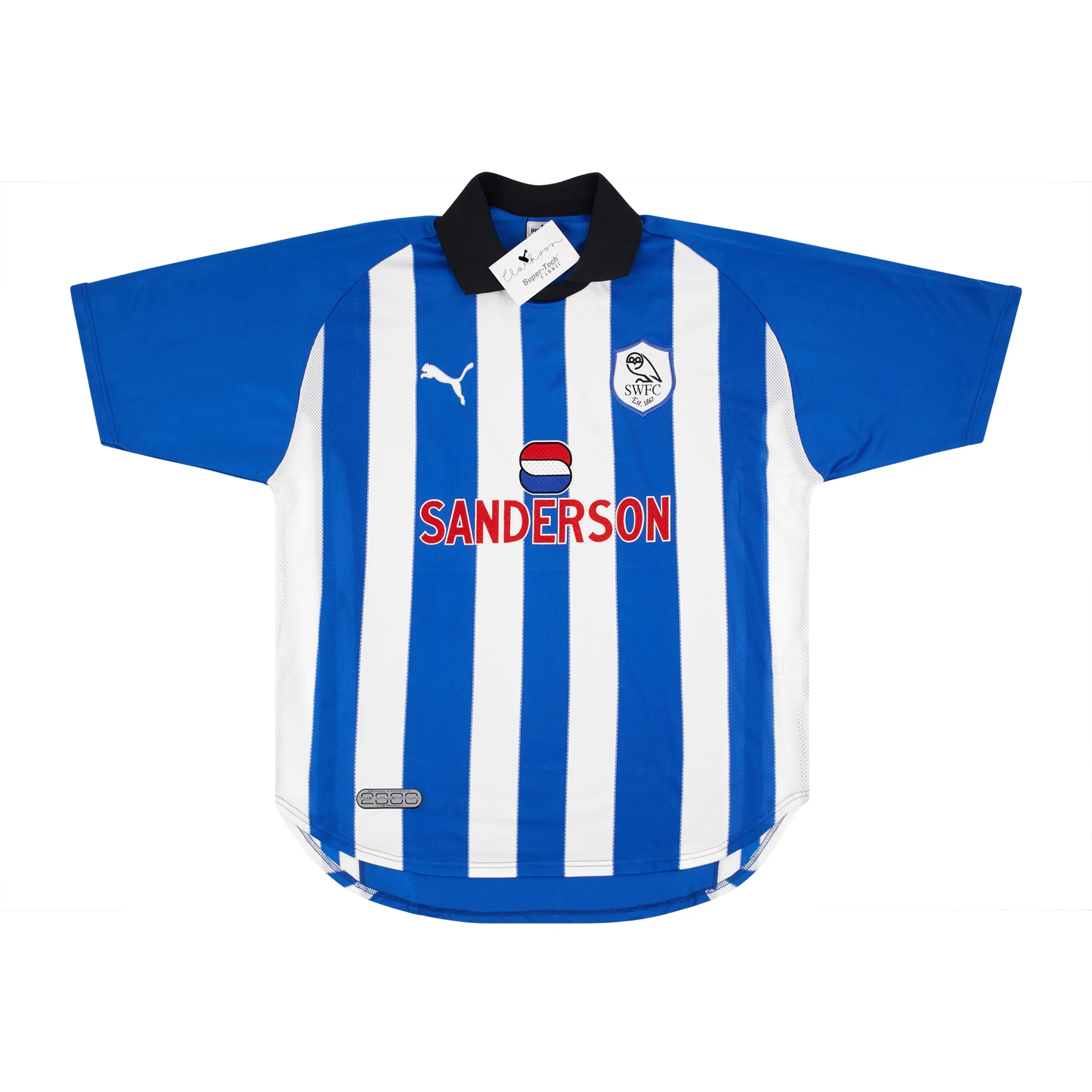 SHEFFIELD WEDNESDAY 1999-00 HOME SHIRT - CARBONE 8 - L