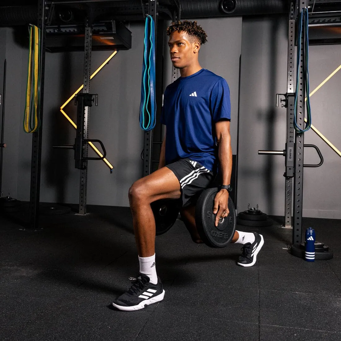 SHORT DE FITNESS CARDIO ADIDAS HOMME NOIR
