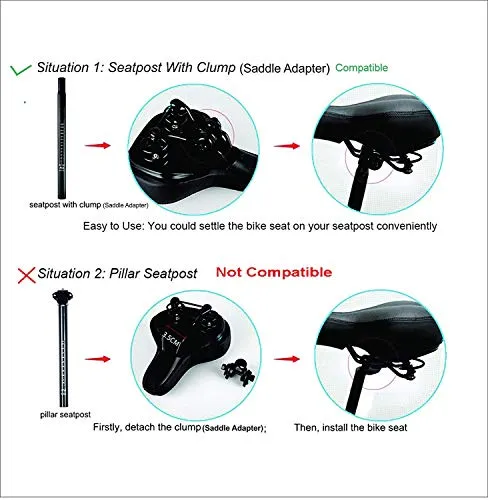 ShreNik Saddle PU Form Mountain Bikes MTB Cycle Complete Bicycle Seat (Black)