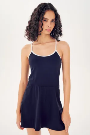 Simona Airweight Tank Dress - Indigo/White