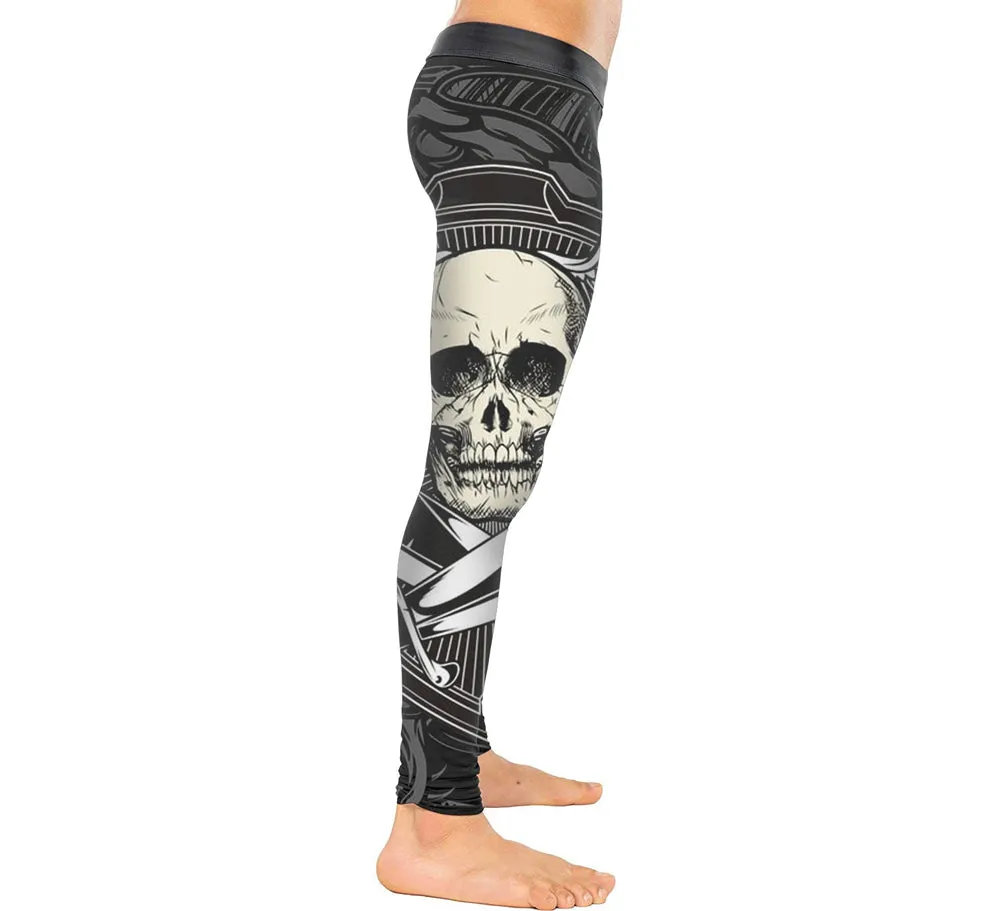 Skull Wing Men's Compression Sports Tights Pants Baselayer Running Leggings BJJ Spats