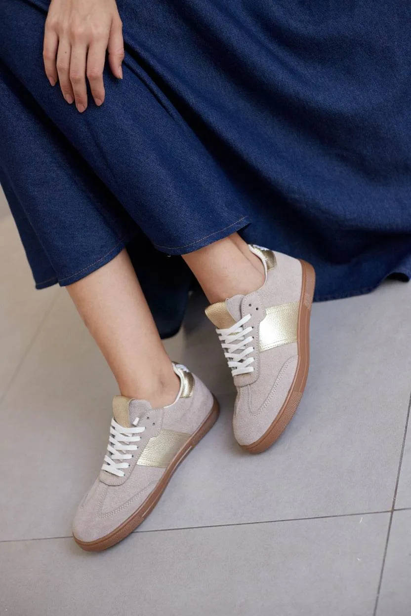 Sky Runner Leather Sneaker in Beige
