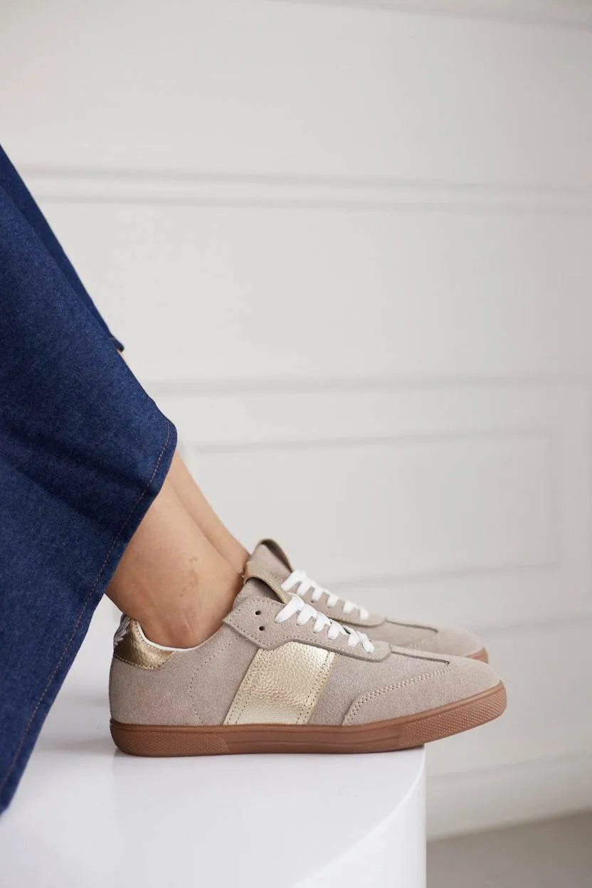 Sky Runner Leather Sneaker in Beige