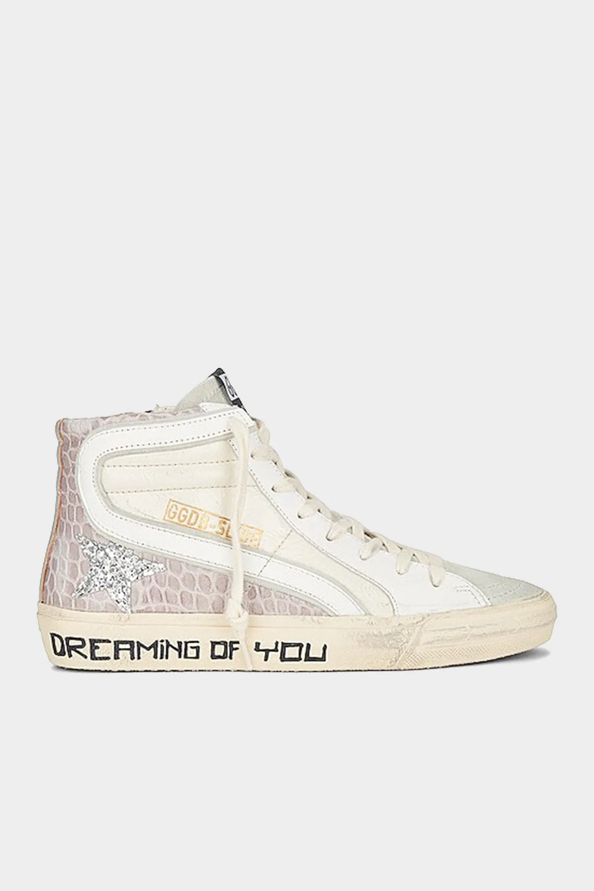 Slide Cocco Print Glitter Star Leather Sneaker