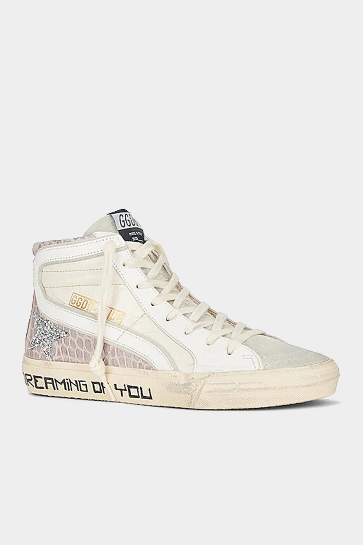 Slide Cocco Print Glitter Star Leather Sneaker