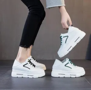 Small Size Thicksole Leather Trainers BS127