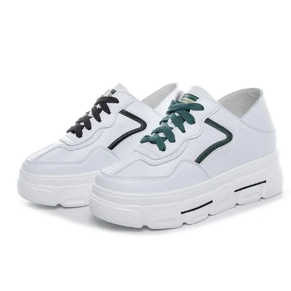 Small Size Thicksole Leather Trainers BS127