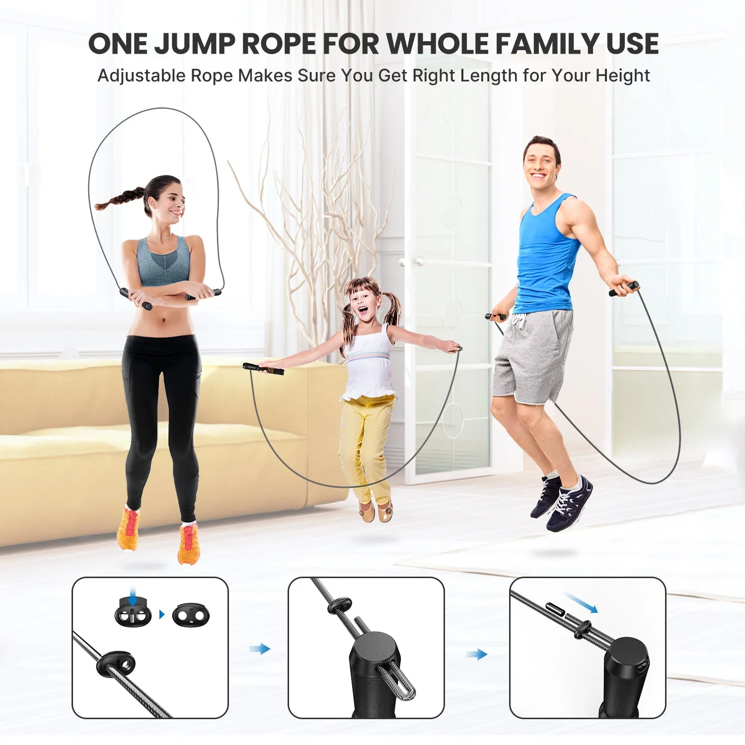 Smart Fitness Skipping Rope w/ APP Data Analysis & HD LCD Display
