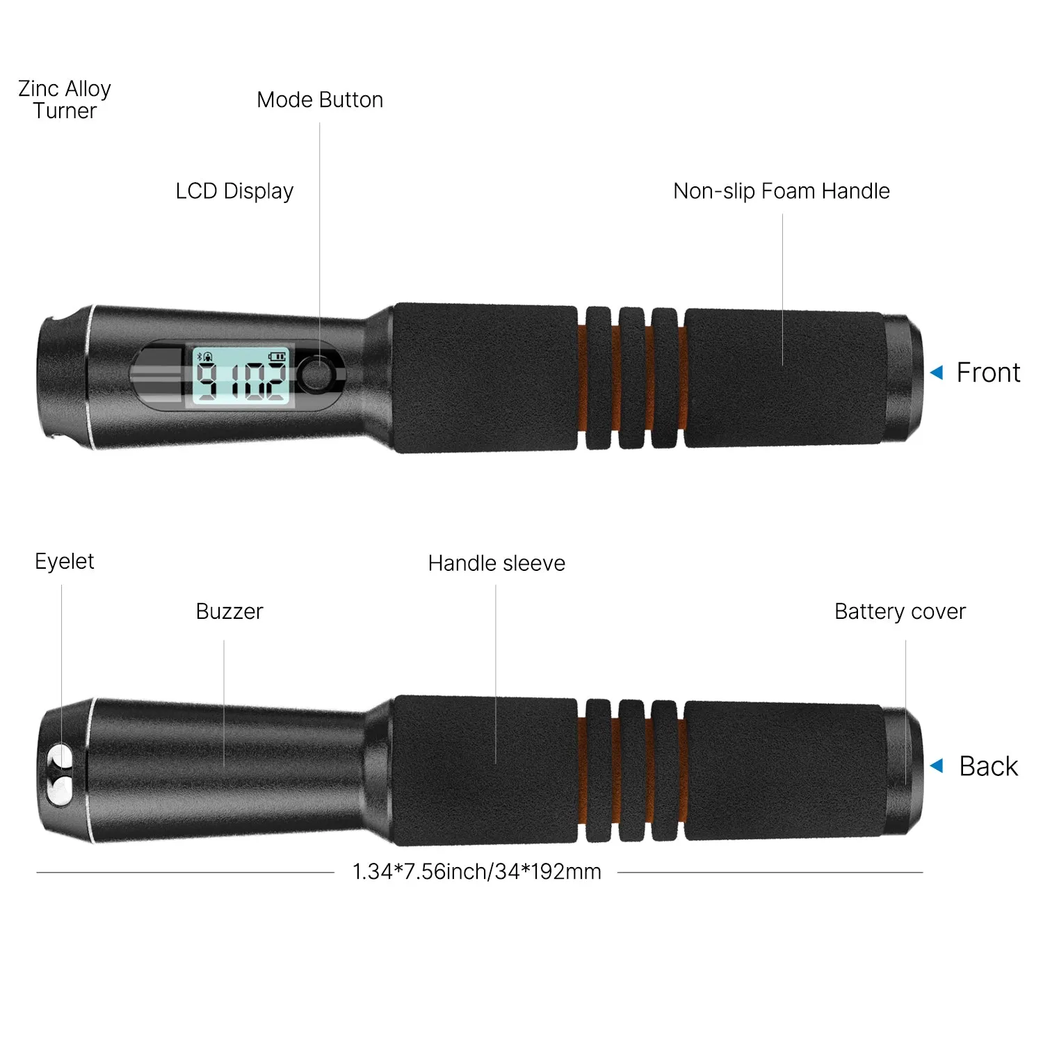 Smart Fitness Skipping Rope w/ APP Data Analysis & HD LCD Display