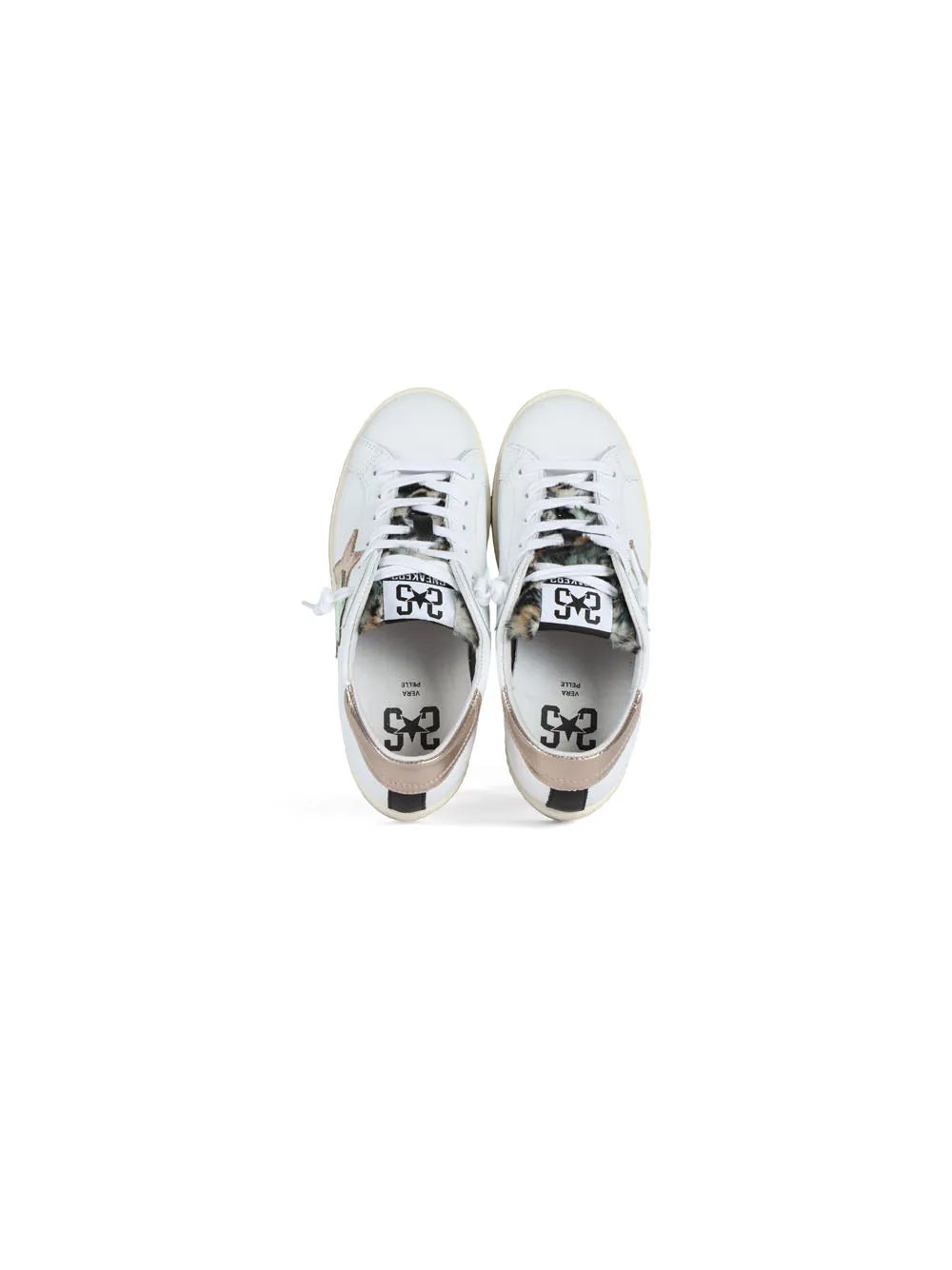 Sneakers One Star Plat Pelle - White Gold Green