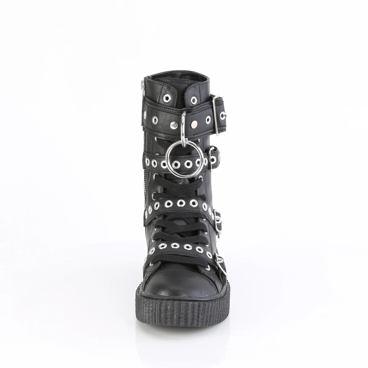 SNEEKER-320  Black Vegan Leather