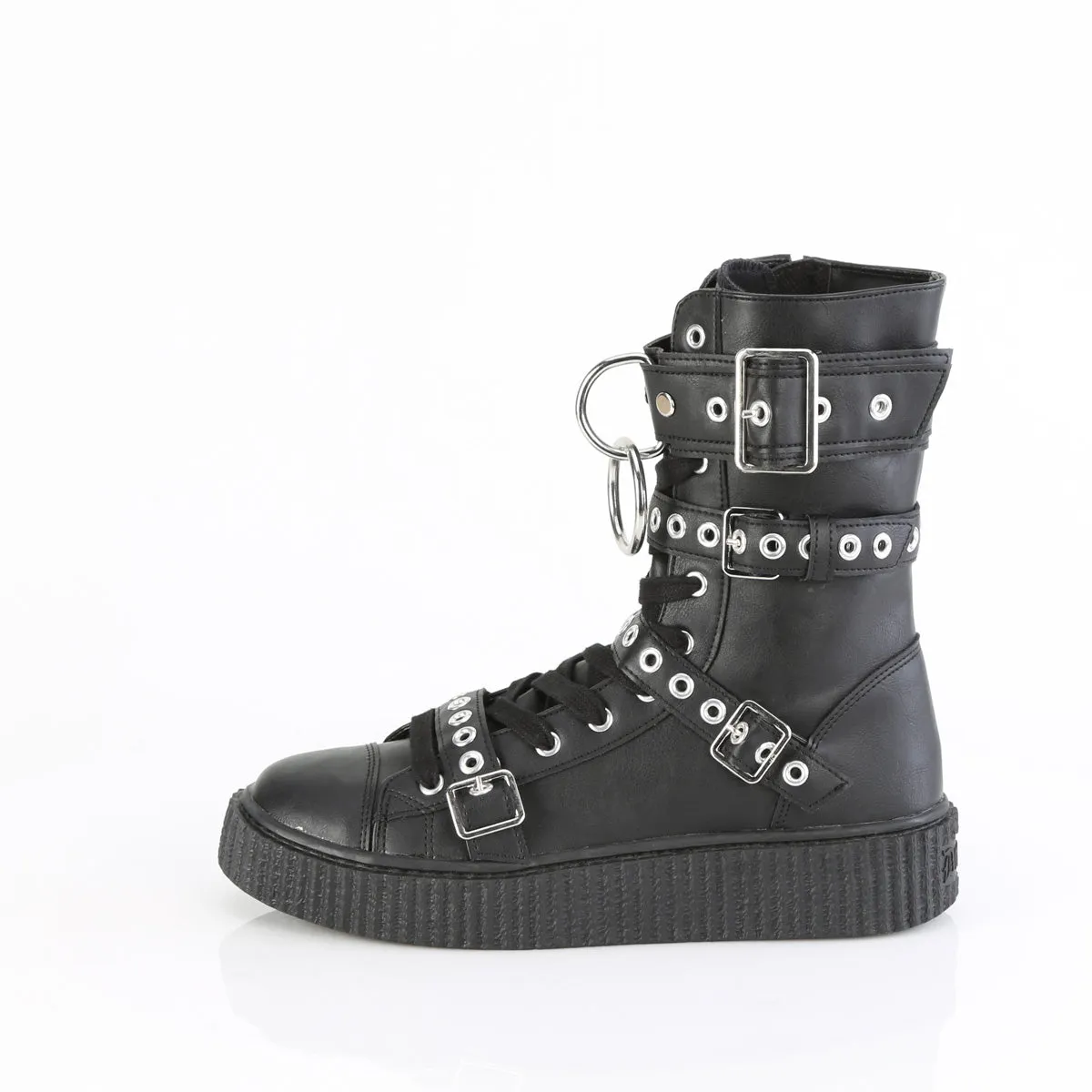 SNEEKER-320  Black Vegan Leather