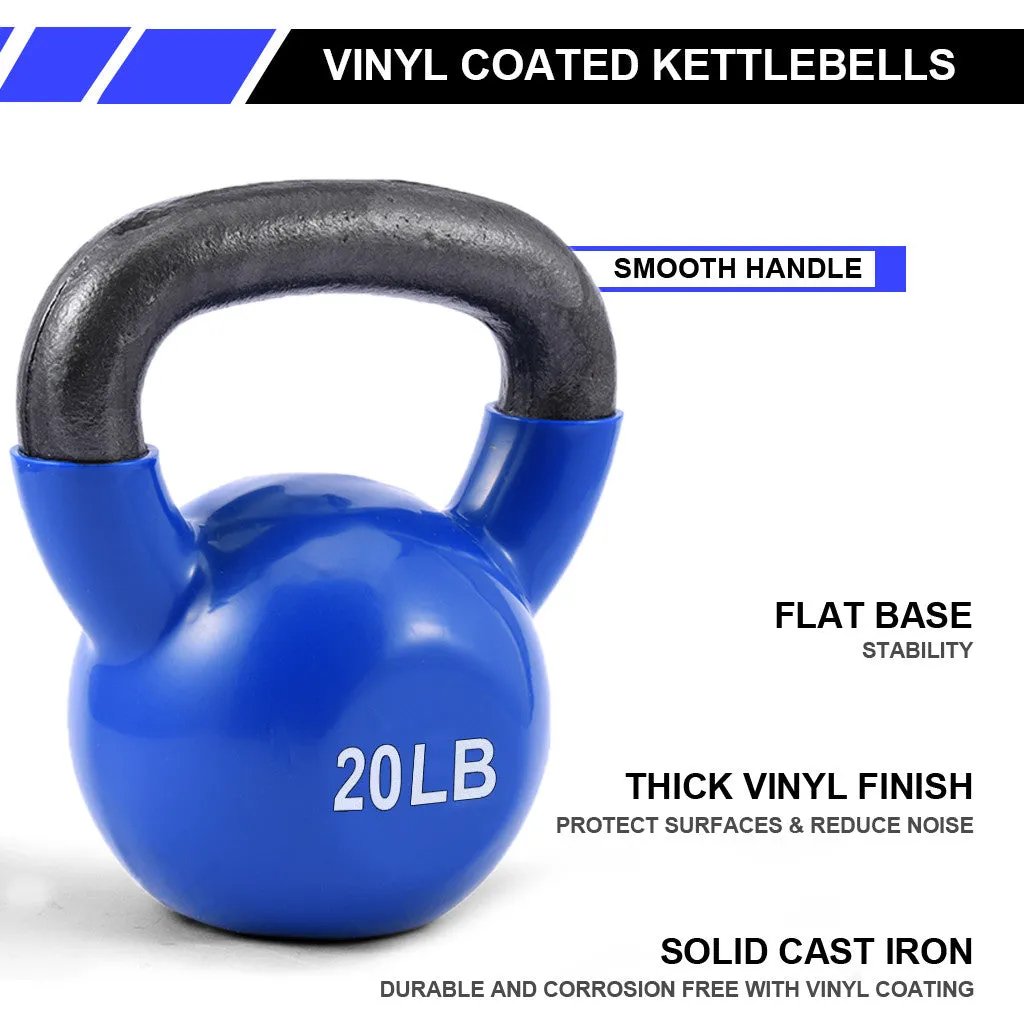 Solid Cast Iron Vinyl Coating  Sports Kettlebell
