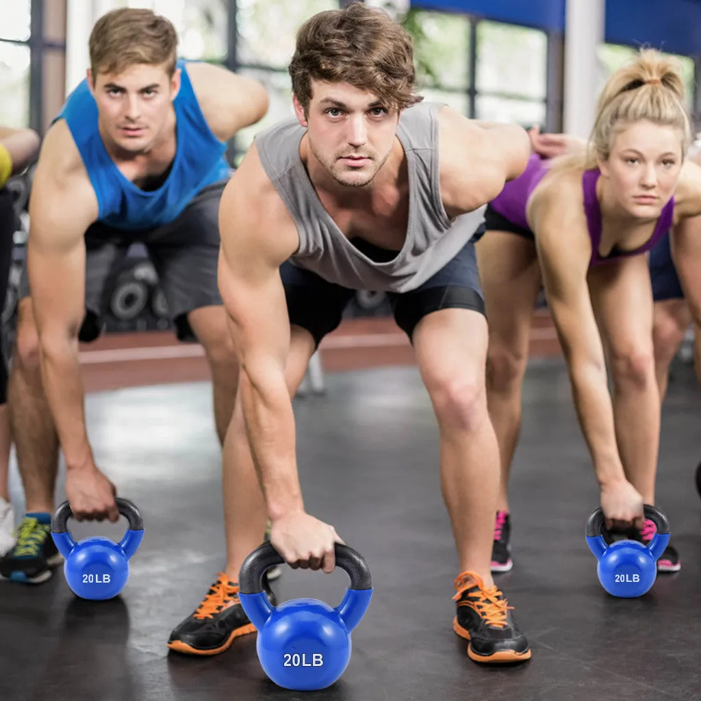 Solid Cast Iron Vinyl Coating  Sports Kettlebell