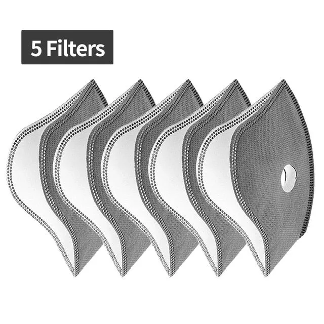 Sports/Cycling Face Mask with Activated Carbon Filter and Exhalation Valves
