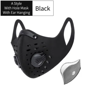 Sports/Cycling Face Mask with Activated Carbon Filter and Exhalation Valves