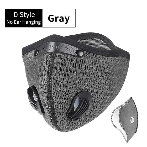 Sports/Cycling Face Mask with Activated Carbon Filter and Exhalation Valves