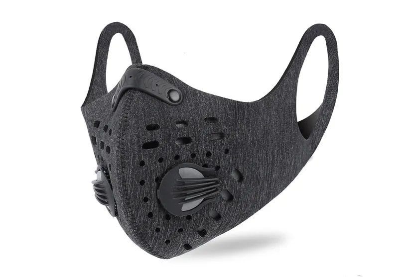Sports/Cycling Face Mask with Activated Carbon Filter and Exhalation Valves