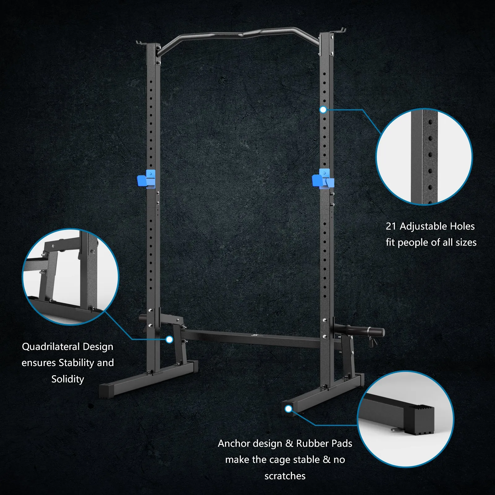 Squat Rack Machine Barbel Folding Weight & Bench Press Rack Stand