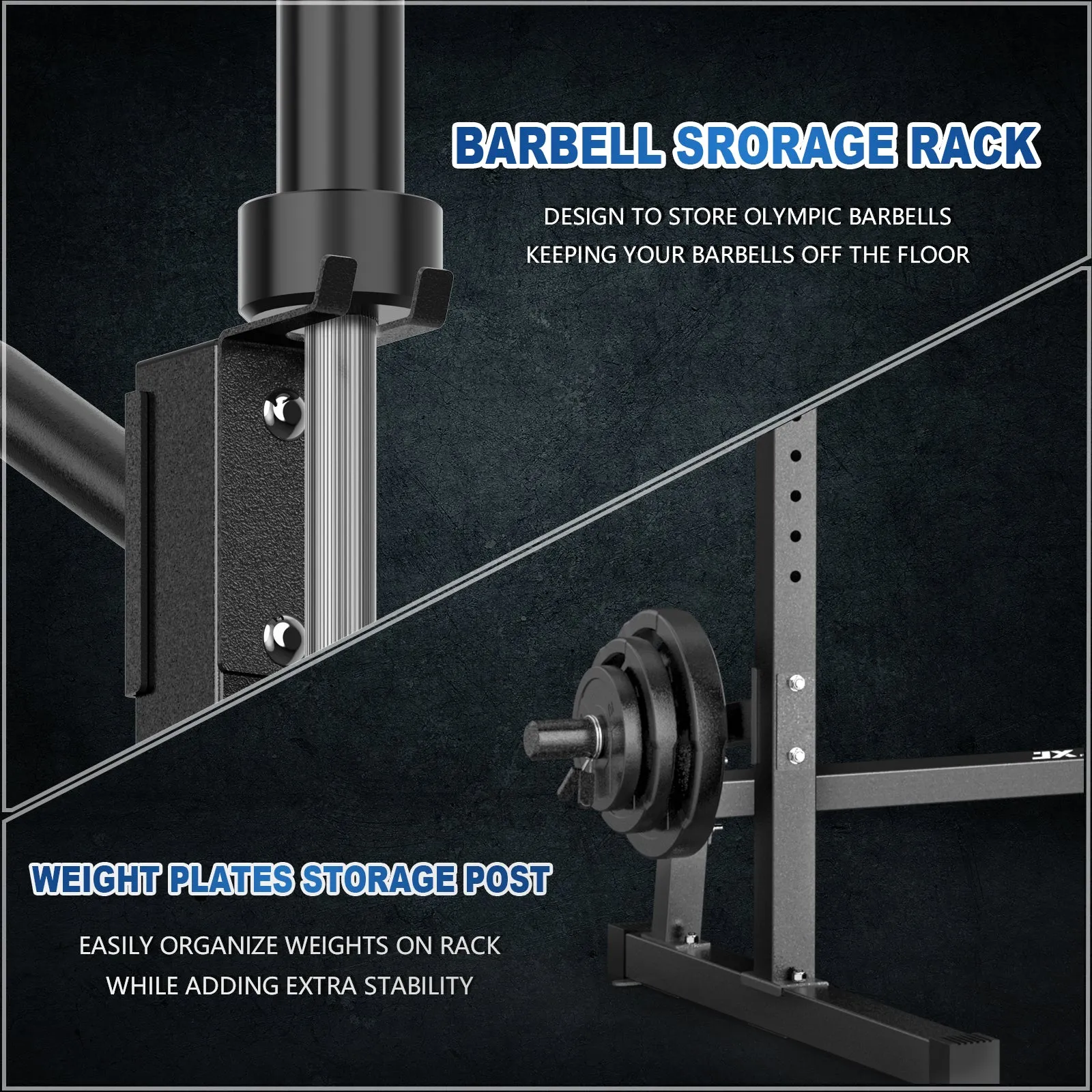Squat Rack Machine Barbel Folding Weight & Bench Press Rack Stand