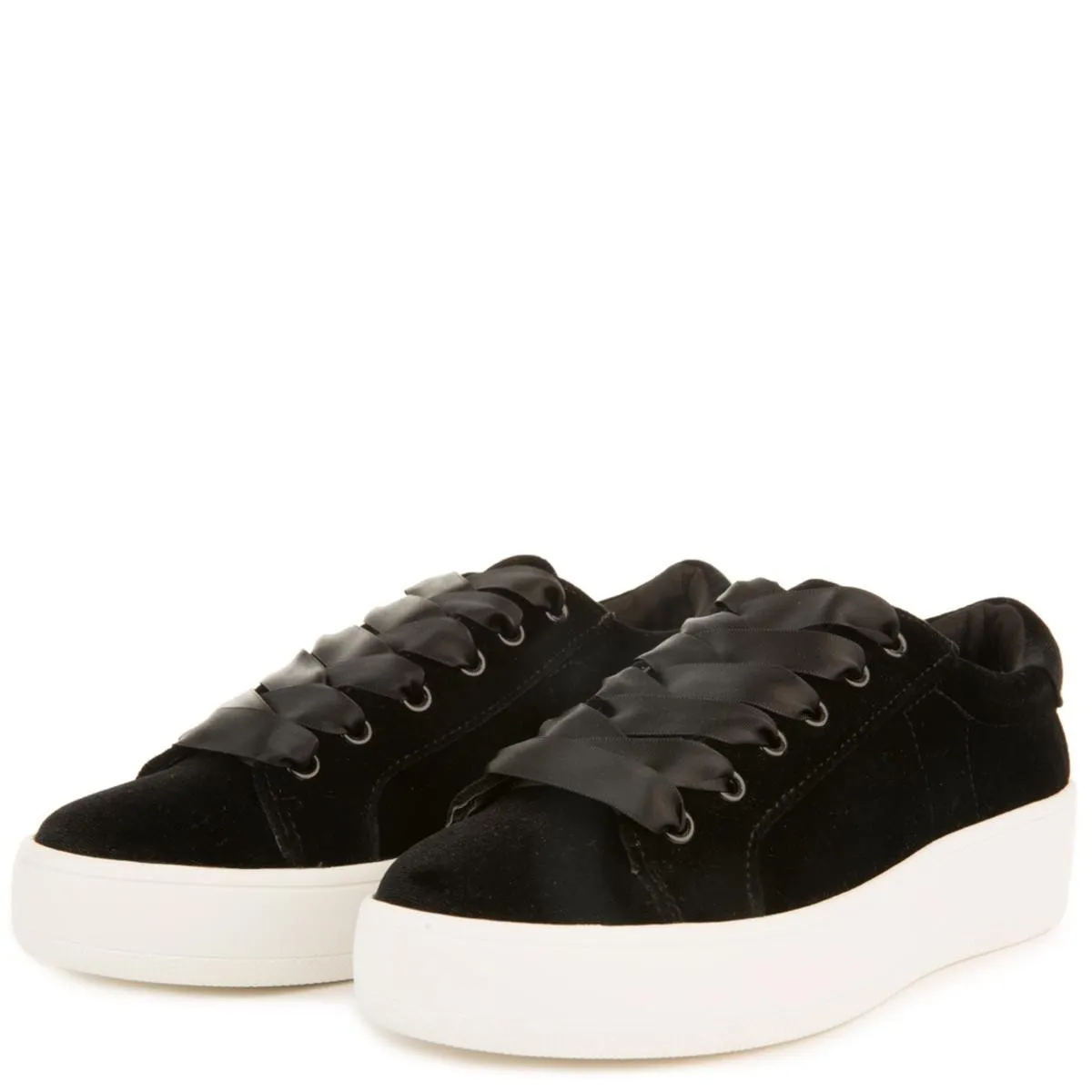 Steve Madden for Women: Bertie-V Black Platform Sneakers