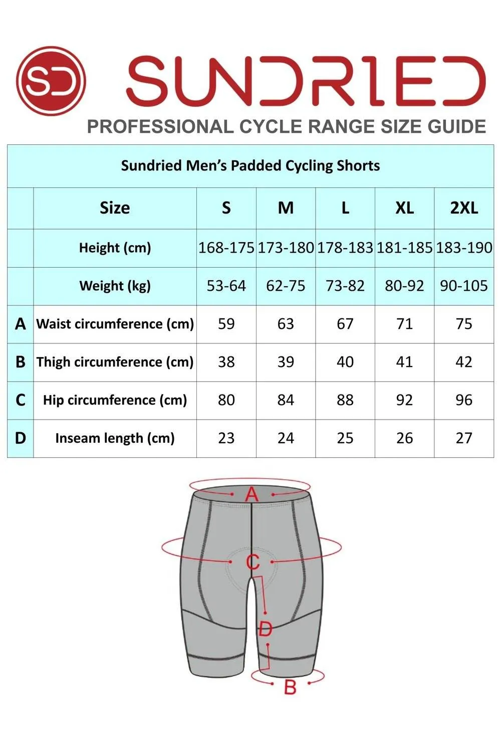 Sundried Men's Padded Training Shorts