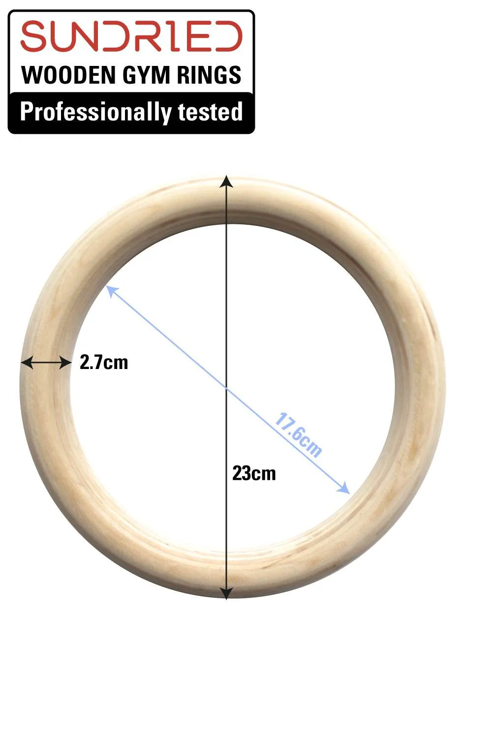 Sundried Wooden Gymnastic Rings - Gymrings