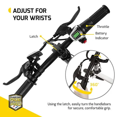 SWAGTRON Aluminum Folding Electric Bike for Kids (Black, 14 Inches Wheels With Frame Size)