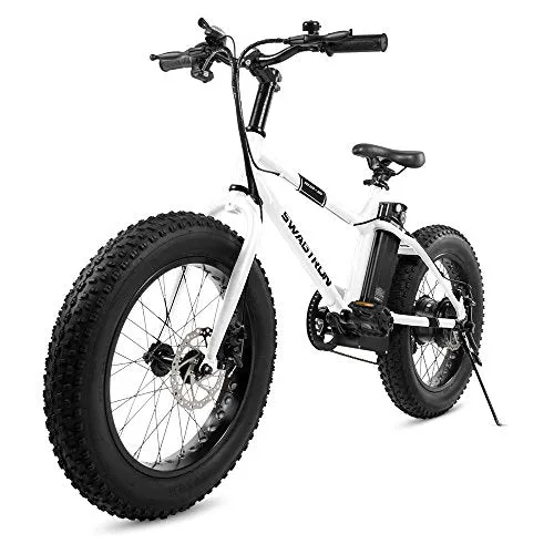 SWAGTRON Unisex EB-6 T Bandit Electric Bike 7-Speed Shimano SIS Shifting Built for Trail Riding 16" Frame
