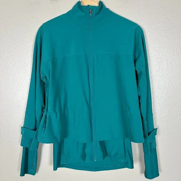 Sweaty Betty Fast Lane Running Jacket Athletic Wave Green Women's Size XS