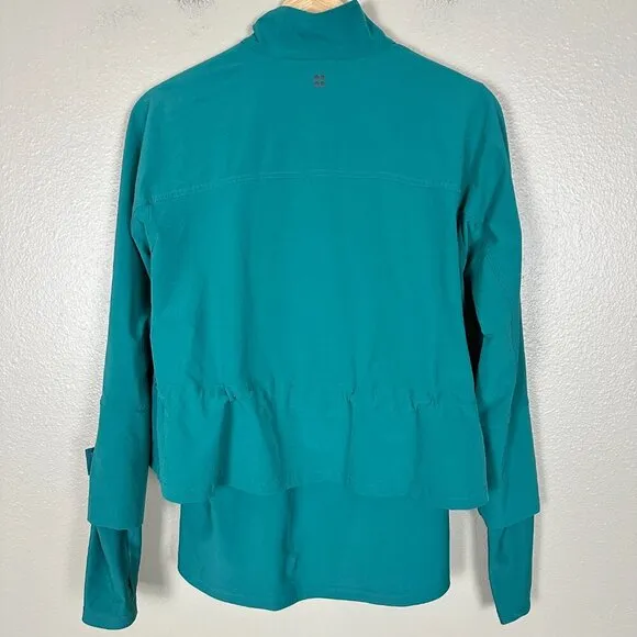 Sweaty Betty Fast Lane Running Jacket Athletic Wave Green Women's Size XS