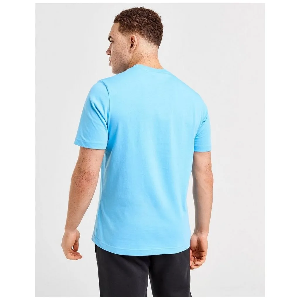 T-SHIRT ADIDAS UOMO MAGLIA TRAINING FITNESS SPORT COTONE AZZURRA
