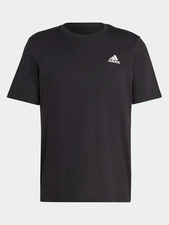 T-SHIRT ADIDAS UOMO MAGLIA TRAINING FITNESS SPORT COTONE NERA