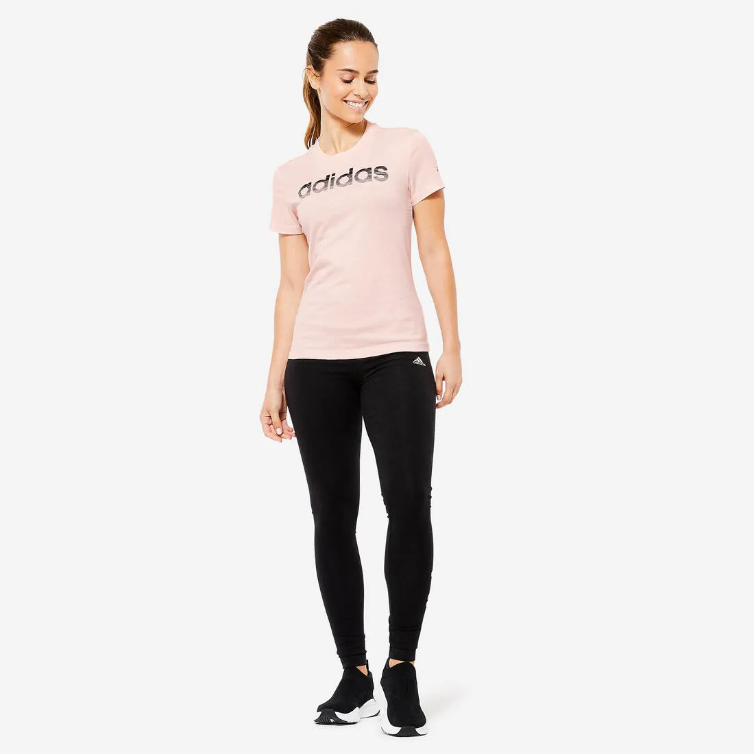 T-SHIRT DE FITNESS SOFT TRAINING ADIDAS FEMME ROSE